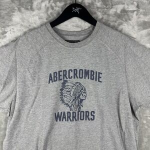 Vintage‎ Abercrombie & Fitch Indian Head Sweatshirt Mens XL Cotton 90s Athletic